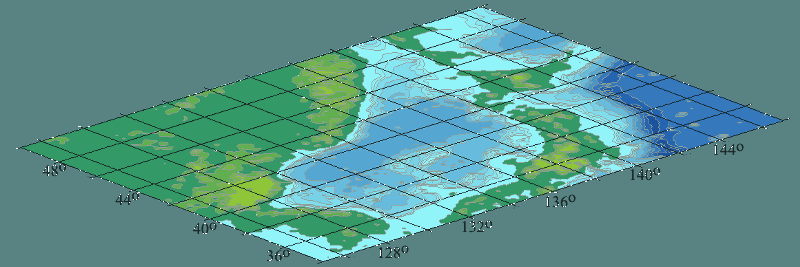 Relief of a bottom of region of Japan Sea