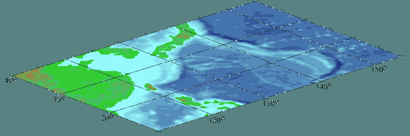 Relief of a bottom of region of Philippine Sea