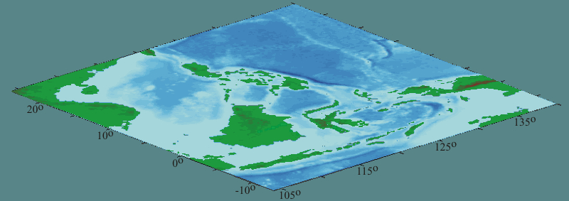 Relief of a bottom of region of South China Sea